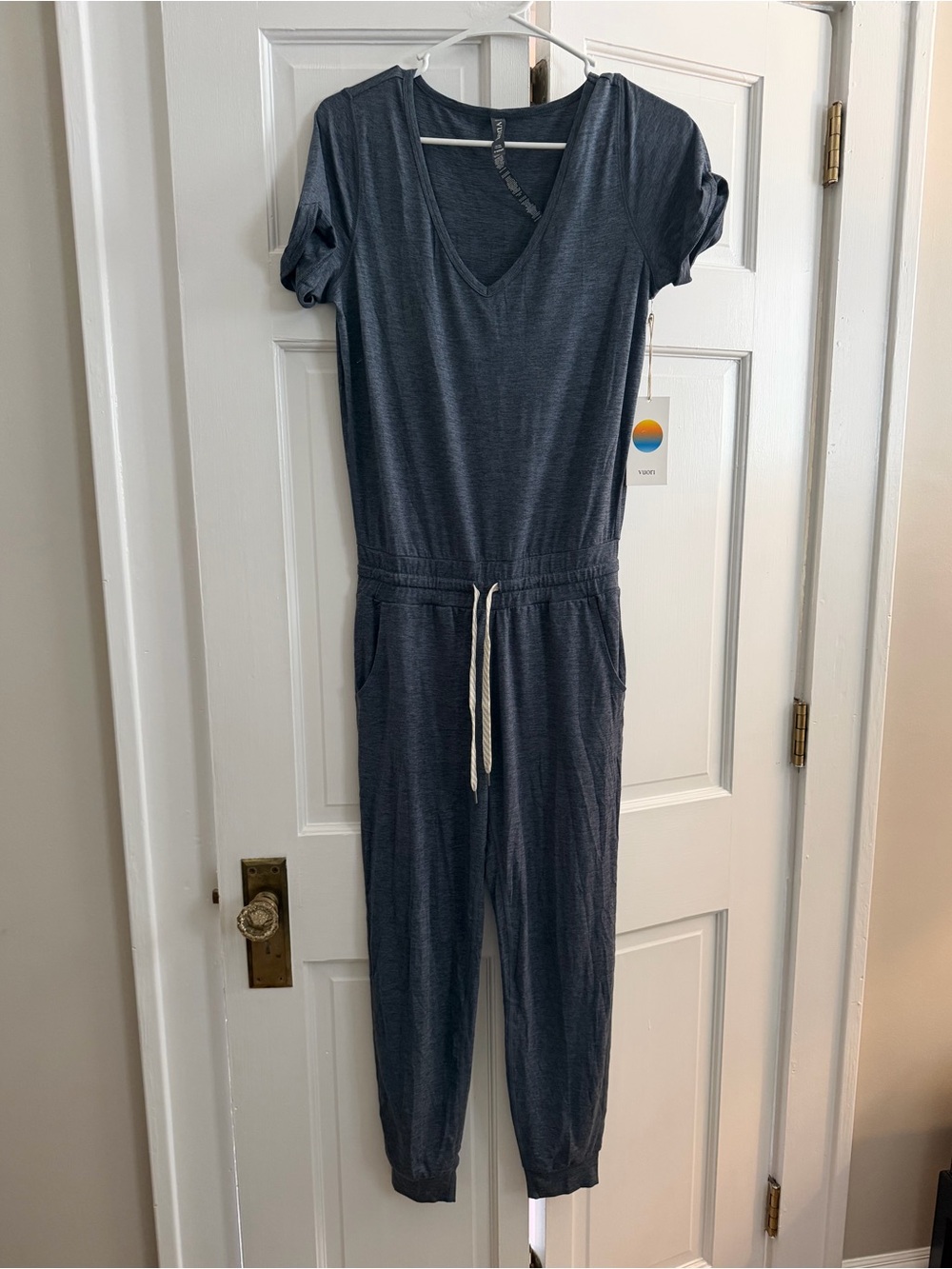 Vuori All Day Jumpsuit in Azure Heather XS - Picture 2 of 3